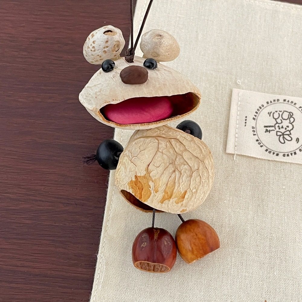 【果壳玩偶】可爱的果壳小熊手工制作风铃百搭挂饰挂件包挂件拎环