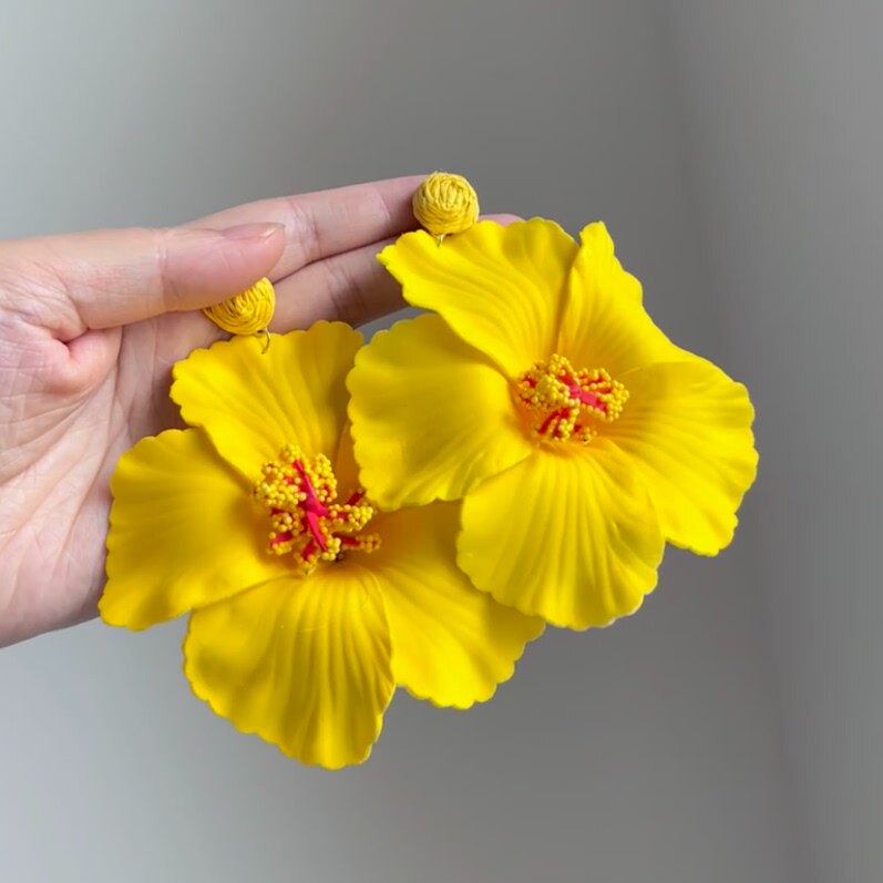 OMG!这也太绝了吧!扶桑花耳环