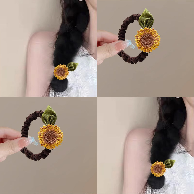 仿真花朵發圈高彈力發繩