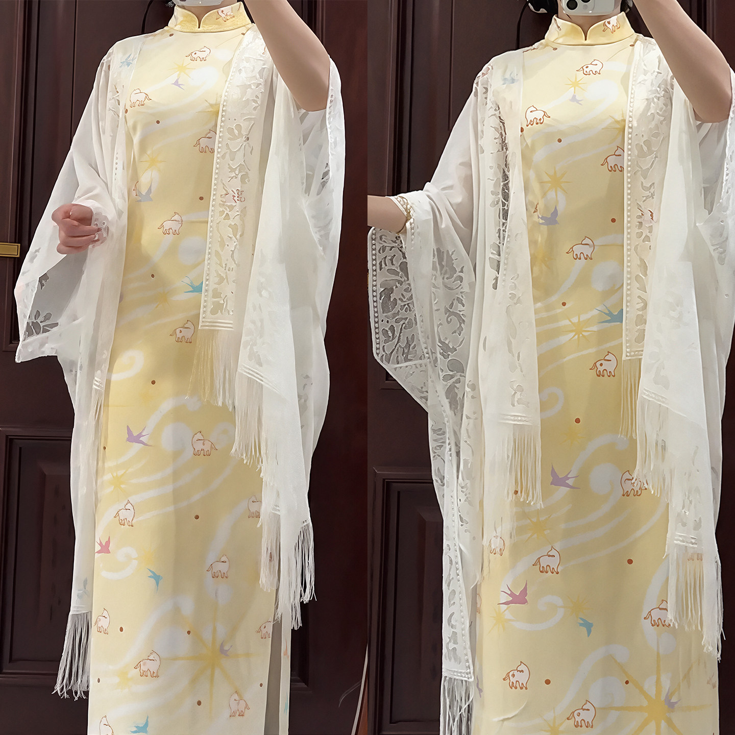 发现一款超百搭的披肩!蕾丝披风