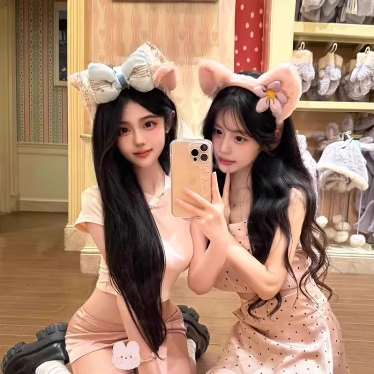 迪士尼达菲星梦旋律系列玲娜贝儿头箍可爱蝴蝶结头箍拍照旅行发卡