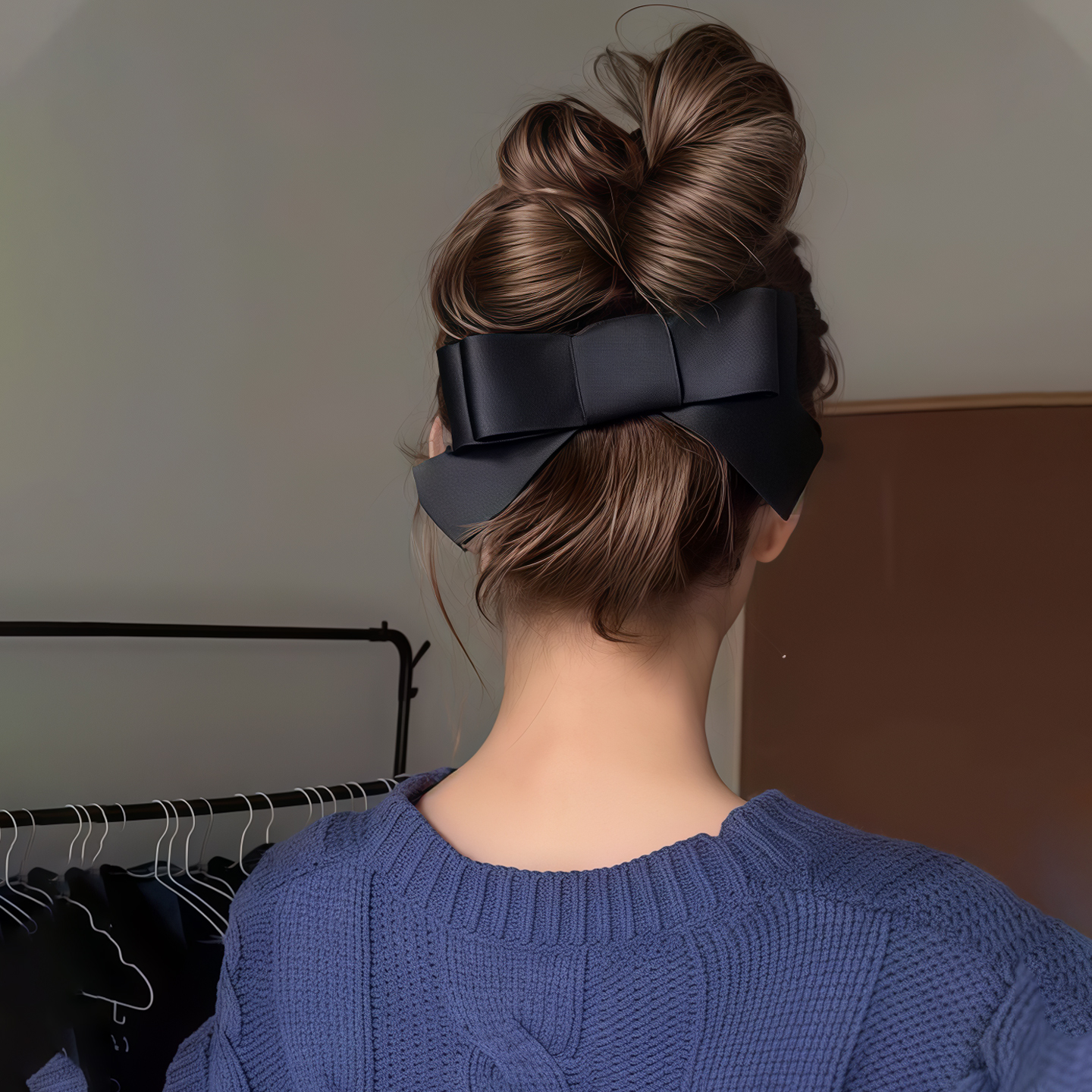 发量少必备的蓬松花苞头！弹簧夹