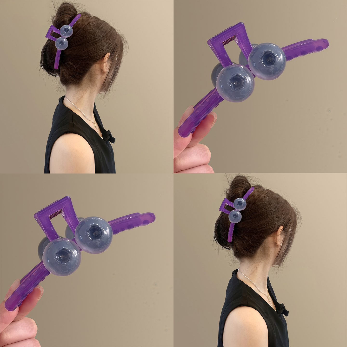 藍莓夾心！精致透亮水果發夾發飾