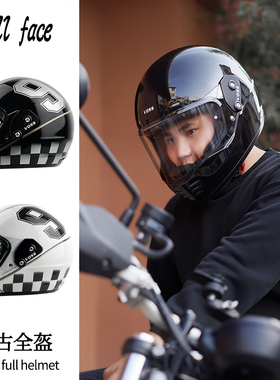 VOSS头盔机车踏板复古全盔男摩托车全覆式女机车四季通用安全头盔