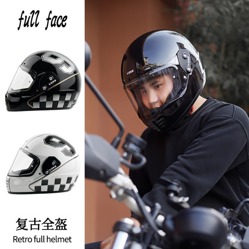 VOSS复古全盔四季通用安全头盔