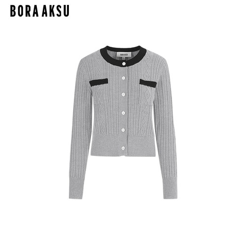 BORAAKSU经典麻花织法羊毛开衫