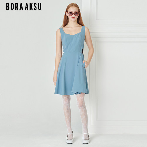 BORAAKSU镂空设计吊带连衣裙