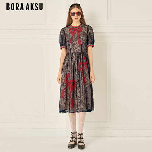BORAAKSU刺绣蕾丝连衣裙