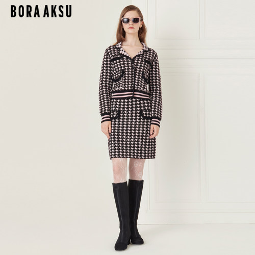 商场同款针织开衫BoraAksu翻领