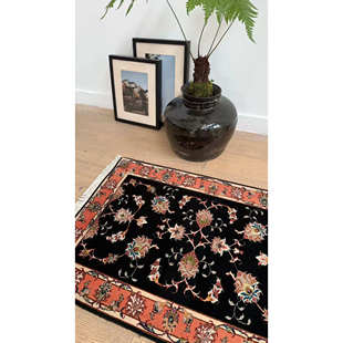 WOVENTALES天织中东进口手工羊毛加真丝波斯Tabriz地毯114x75