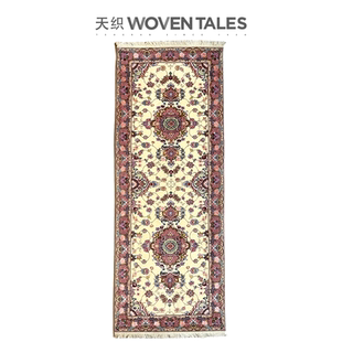WOVENTALES天织中东进口手工羊毛加丝波斯Tabriz走廊毯230x90cm