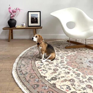 WOVENTALES天织中东进口手工羊毛加丝波斯Tabriz地毯圆毯250x250