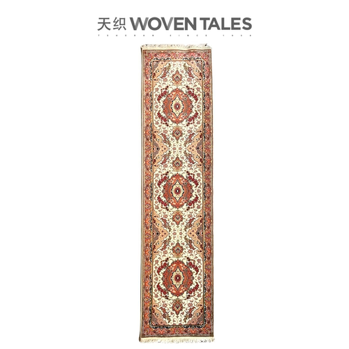 WOVENTALES天织中东原装进口手工羊毛加丝波斯Tabriz地毯301x70