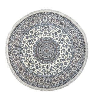 WOVENTALES天织中东进口羊毛加丝手工波斯Naine圆地毯客厅235x235