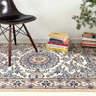 WOVENTALES天织中东进口手工羊毛加丝波斯Naine地毯140x98