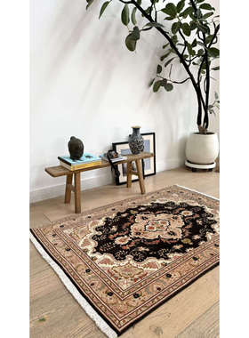 WOVENTALES天织中东进口手工羊毛加丝Tabriz波斯地毯150x100