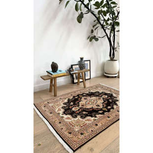 WOVENTALES天织中东进口手工羊毛加丝Tabriz波斯地毯150x100