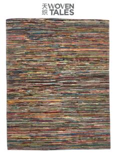 WOVENTALES天织中东进口手工羊毛加丝现代地毯客厅卧室197x156cm