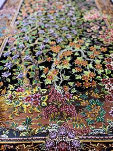 收藏WOVENTALES天织中东进口手工真丝波斯Qum地毯客125x80
