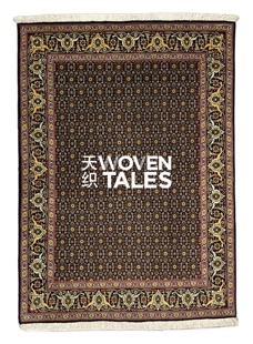 WOVENTALES天织进口原装 手工羊毛加丝波斯Tabriz地毯书房145x105