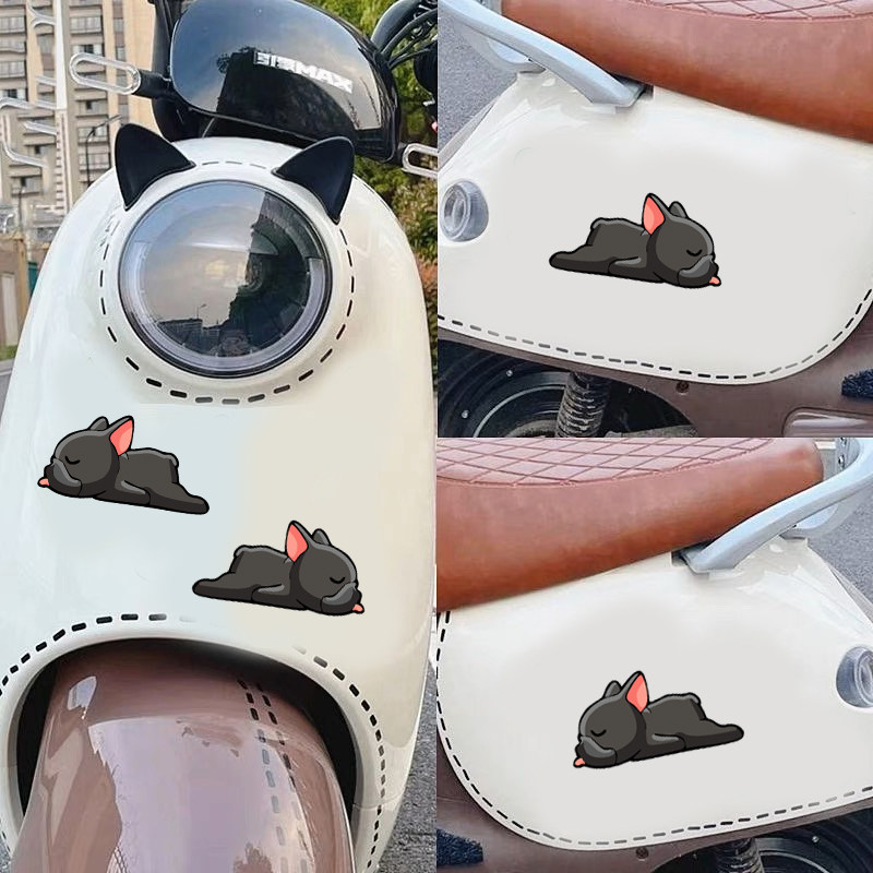 可爱小狗汽车贴纸摩托车电动车车身划痕遮挡贴画装饰贴画防水防晒