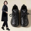 真皮加绒保暖妈妈鞋棉鞋舒适不累脚中老年短靴防滑女士雪地靴冬季