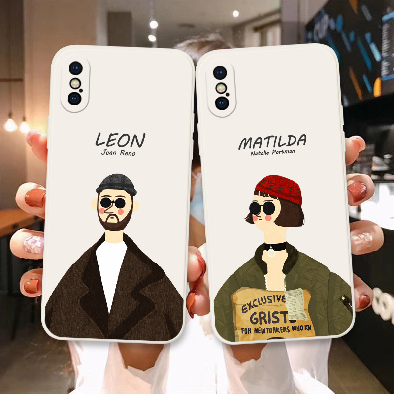 这个杀手不太冷适用iphone苹果X XR XS Xsmax手机壳6 6s 8 7plus se3男女情侣款欧美潮牌硅胶全包防摔软壳8p