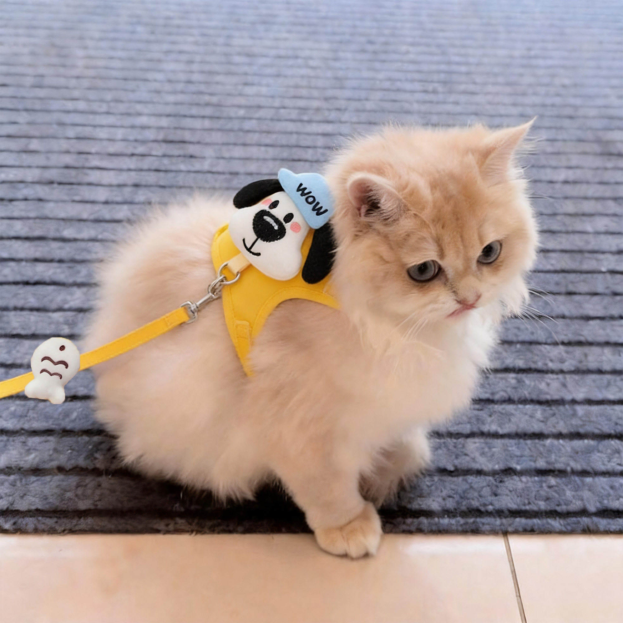 猫咪牵引绳卡通狗胸背可调节防勒