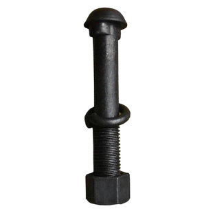 轨道夹板螺丝钉鱼尾板螺栓连接板钢轨轨道螺钉M16M18M20M22M24*60