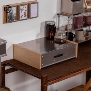 【新品】闲适咖啡机增高架 置物架抽屉吧台桌面 制吉家居