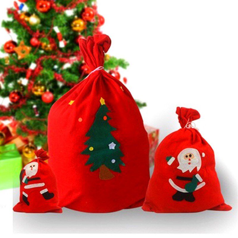 christmas santa sack gift presents bag candy bags children g