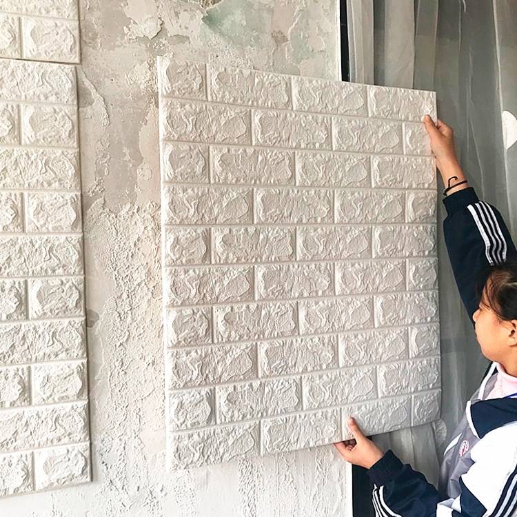 waterproof 3d wall stickers foam brick wallpaper self