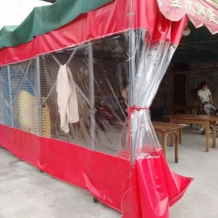 帐篷围布带门侧边布四面摆摊防冻保暖围布门拉链四角防雨遮阳棚挡