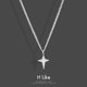 星星暗黑潮酷网红项链吊坠钛钢不掉色毛衣链情侣短款 嘻哈简约男女