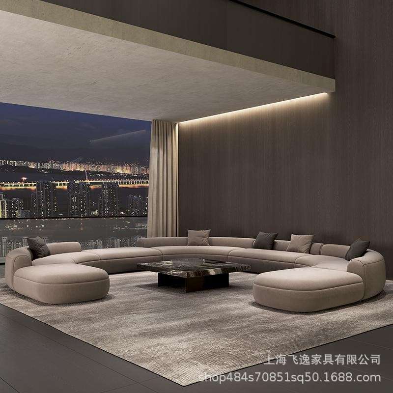 poliform沙发意式极简圆弧形沙发客厅创意轻奢U型设计师沙发组合