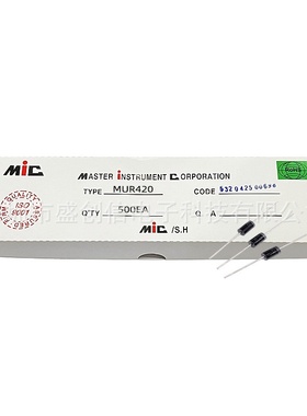 MUR420/MUR415 DO-27封装 直插件超快恢复二极管  4A 200V/150V