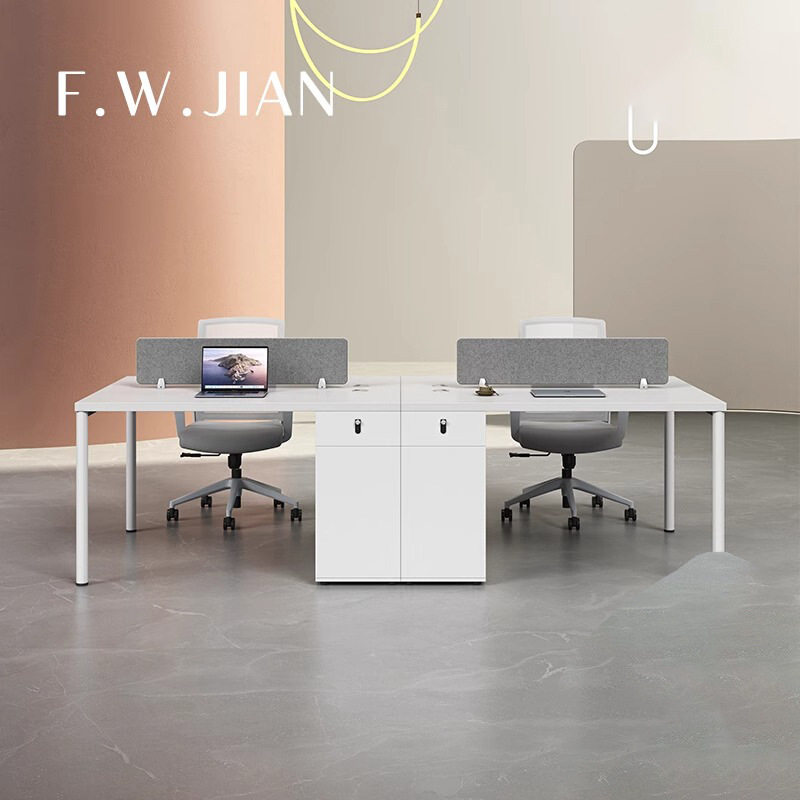 职员办公桌椅组合简约现代办公室四六人位白色员工位卡座电脑桌子,电子元器件市场,电线扎带/束线带,淘宝优惠券,粉丝福利购,淘宝优惠卷