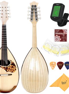 IRIN日式瓢型曼陀铃枫木八弦曼德琳原声曼陀林8弦吉他班卓乌德琴