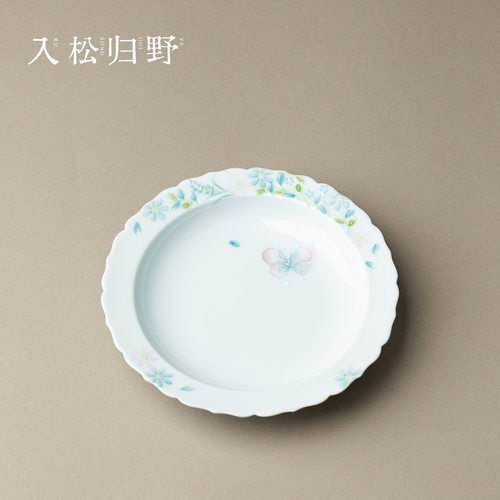 入野归松手绘粉彩灵影飘韵花边壶承高端手工茶点盘干泡盘茶台托盘