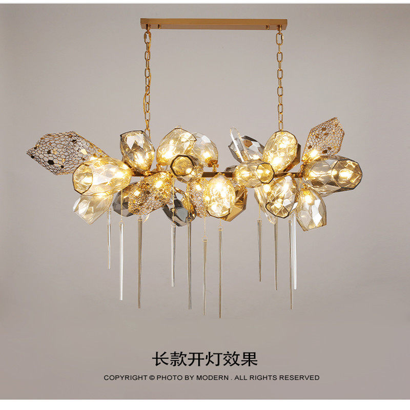 北欧简约客厅吊灯设计师艺术感创意个性水晶餐厅后现代轻奢吊灯