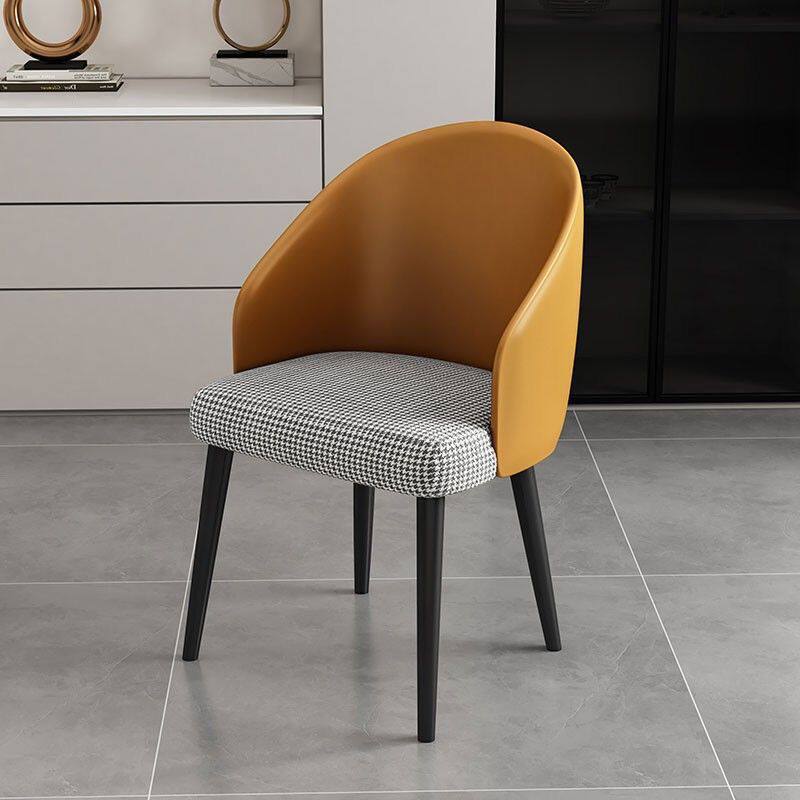 北欧餐椅现代简约靠背椅餐厅椅子时尚创意皮布艺酒店洽谈靠背椅子