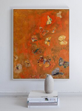 Odilon Redon《Evocation of butterfliesZ》竖版装饰画