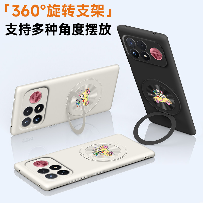 适用于红米k100pro手机壳k100promax硬壳全包小新汽车磨砂保护套圆形磁吸支架裸机感高级感情侣不顶膜潮牌