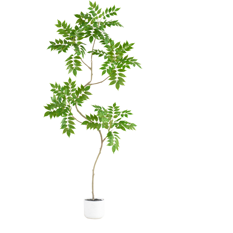 客厅漆木树仿真绿植高端轻奢仿生植物室内庭院假树落地大盆栽装饰