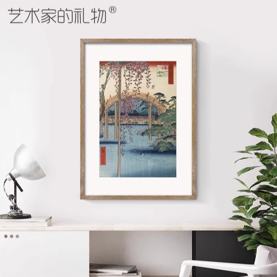 日系浮世绘客厅装饰画玄关餐厅壁画沙发背景墙画书房茶室墙壁挂画图片