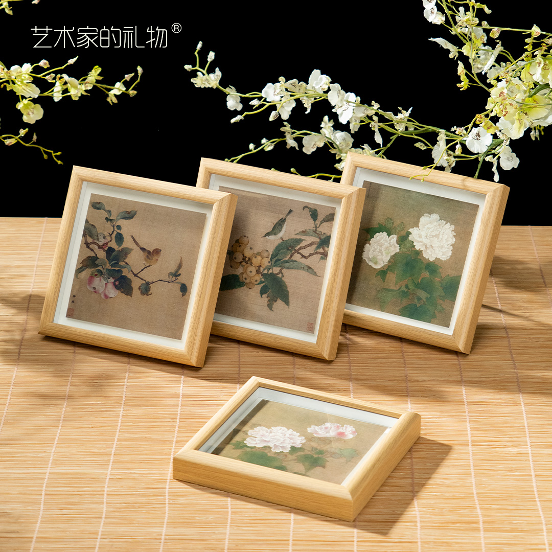 名画小摆台装饰画卧室床头挂画礼品书房餐厅高级感小众桌面摆画图片