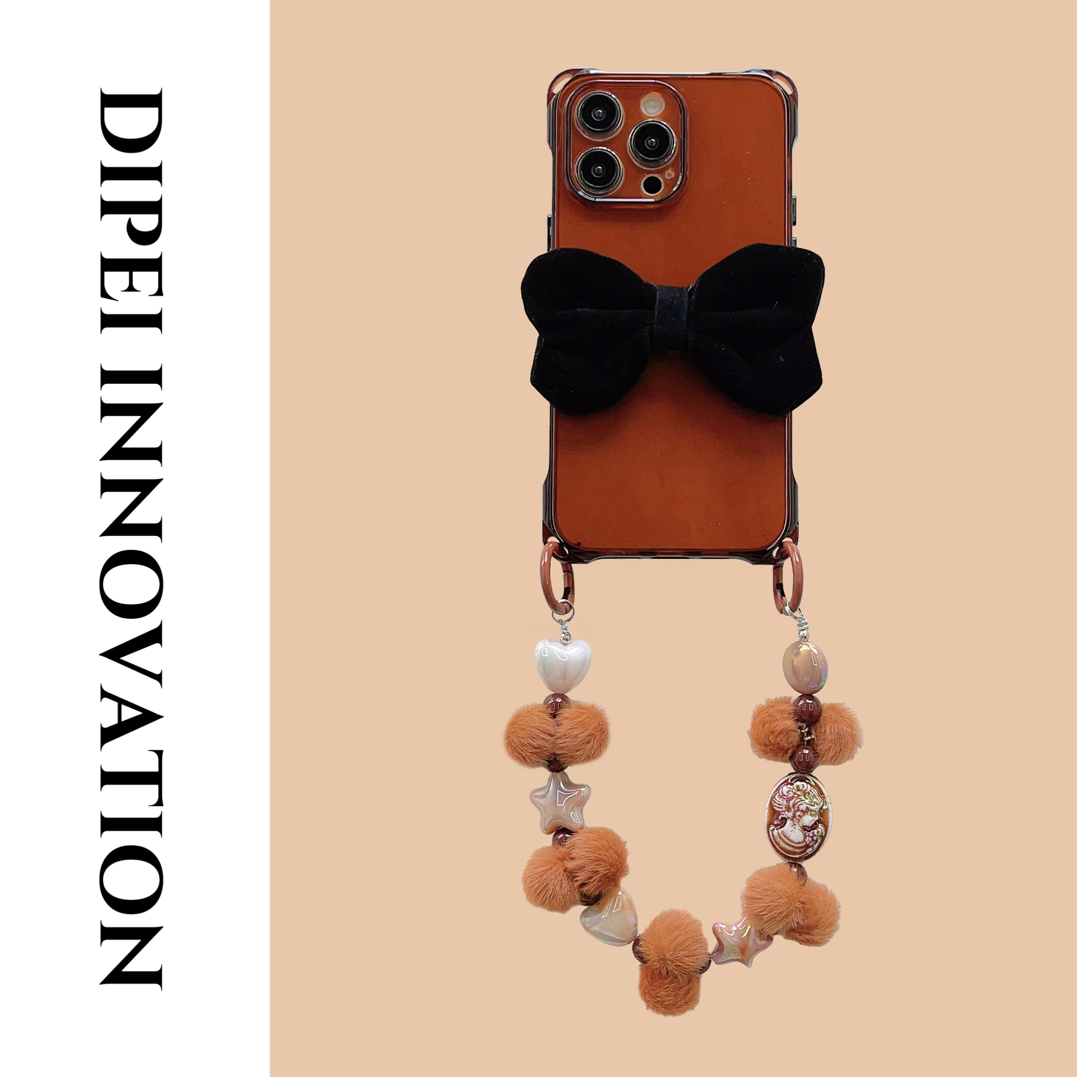 轻熟风时尚手腕链条手机壳苹果15