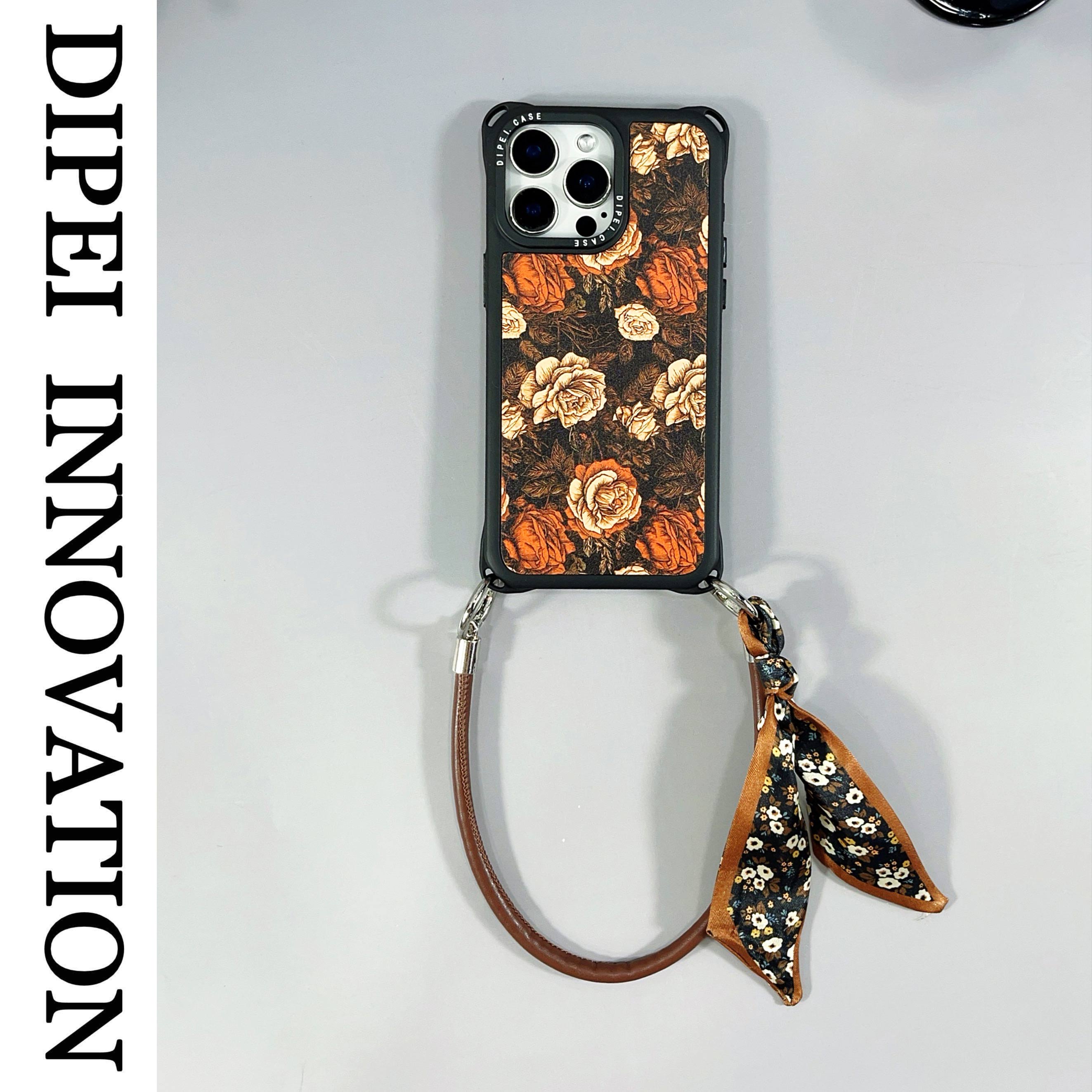 中古风秋菊四孔手机壳16promax