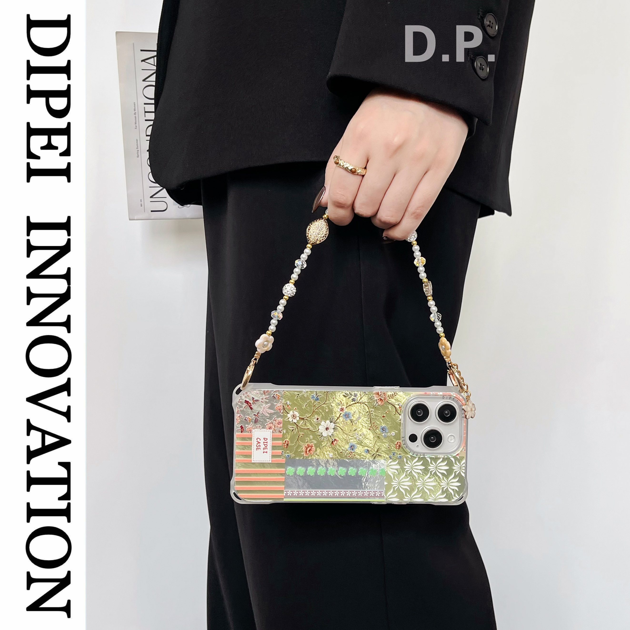 格格花17promax四角开孔手机壳