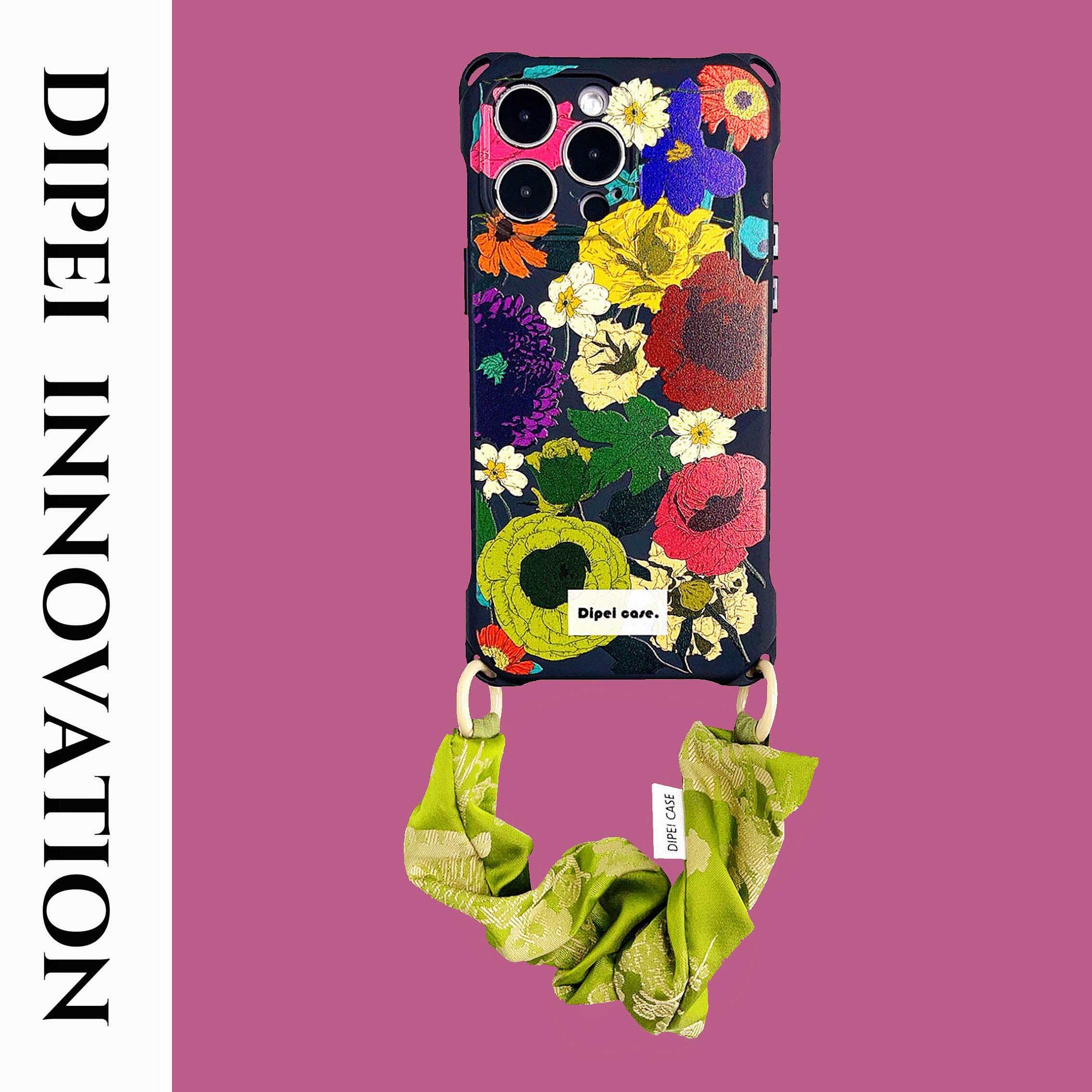 日韩彩色花源挂绳斜挎手机16Promax防摔适用mate60小米14荣耀200华为nova12苹果iPhone15手腕Pura70Ultra软壳,3C数码配件,手机保护套/壳,淘宝优惠券,粉丝福利购,淘宝优惠卷